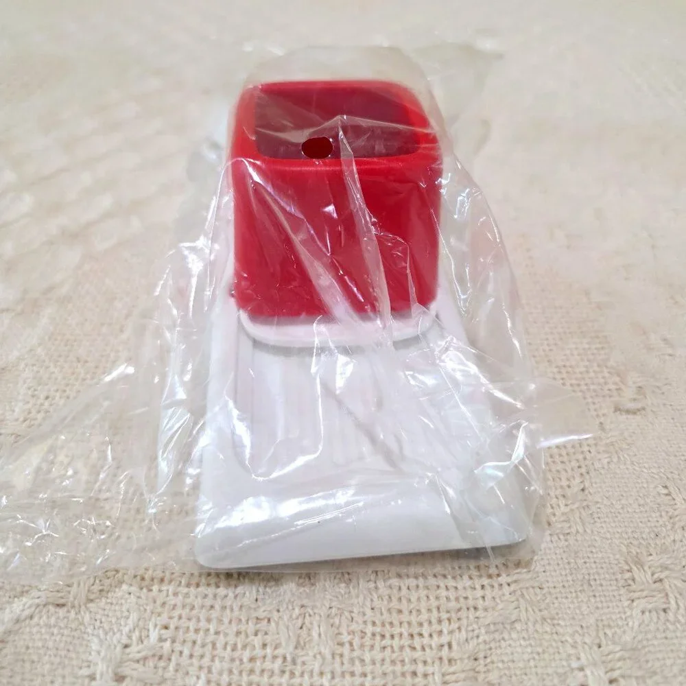 Mandolin Travel Tupperware Red Mini Mando Compact Food Slicer Non-Electric NIP